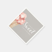 アイスクリーム赤ちゃんシャワーパーティーあなたは甘すぎる スタンダードカクテルナプキン (角)