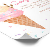 アイスクリーム赤ちゃんシャワー言わないベビー ポスター (角)