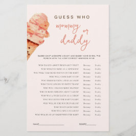 アイスクリーム赤ちゃんシャワー誰がゲーム