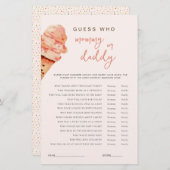 アイスクリーム赤ちゃんシャワー誰がゲーム (正面/裏面)