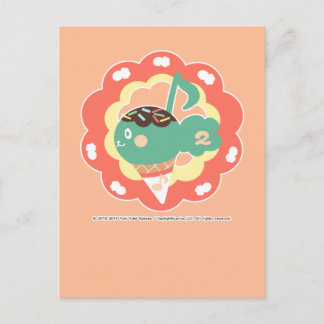 アイスクリーム音符 ポストカード