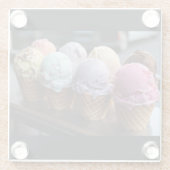 アイスクリーム飛行 ガラスコースター (裏面)