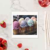 アイスクリーム飛行 スタンダードカクテルナプキン (インサイチュ)