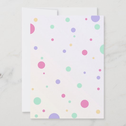 アイスクリーム1st誕生日パーティの招待状 招待状 (裏面)