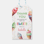 アイスクリーム1st誕生日パーティー ギフトタグ (正面)