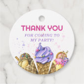 アイスクリーム1st誕生日パーティー フェイバータグ (正面)