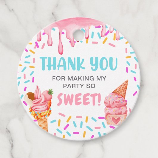 アイスクリーム1st誕生日パーティー フェイバータグ (正面)