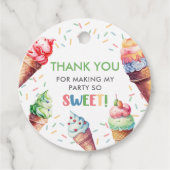 アイスクリーム1st誕生日パーティー フェイバータグ (正面)