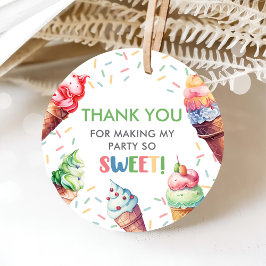 アイスクリーム1st誕生日パーティー フェイバータグ