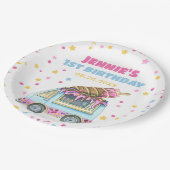 アイスクリーム1st誕生日パーティー ペーパープレート (アングル)