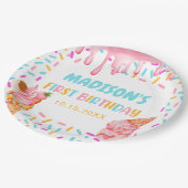 アイスクリーム1st誕生日パーティー ペーパープレート (アングル)