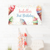 アイスクリーム1st誕生日パーティー 横断幕 (インサイチュ)