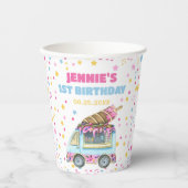 アイスクリーム1st誕生日パーティー 紙コップ (正面)