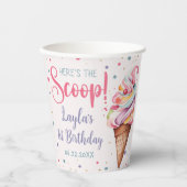 アイスクリーム1st誕生日パーティー 紙コップ (正面)