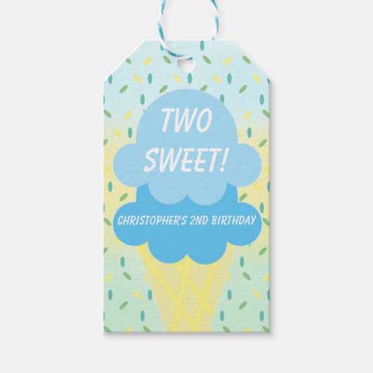 アイスクリーム2回目の誕生日 ギフトタグ (正面)