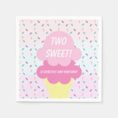 アイスクリーム2回目の誕生日 スタンダードカクテルナプキン (正面)