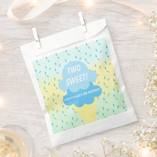 アイスクリーム2回目の誕生日 フェイバーバッグ (クリップ留めされた状態)