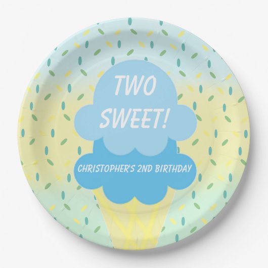 アイスクリーム2回目の誕生日 ペーパープレート (正面)