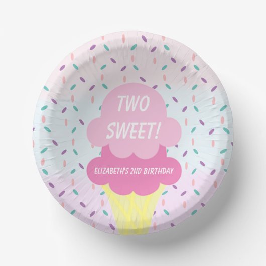 アイスクリーム2回目の誕生日 ペーパーボウル (正面)