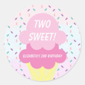 アイスクリーム2回目の誕生日 ラウンドシール (正面)