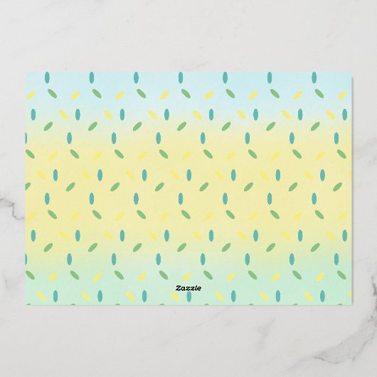 アイスクリーム2回目の誕生日 箔招待状 (裏面)