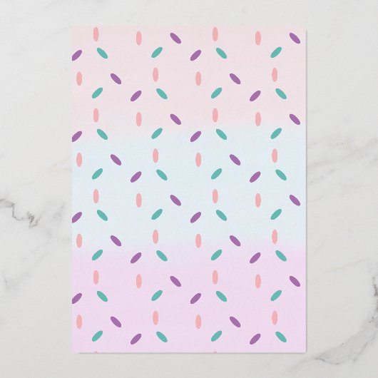 アイスクリーム2回目の誕生日 箔招待状 (裏面)