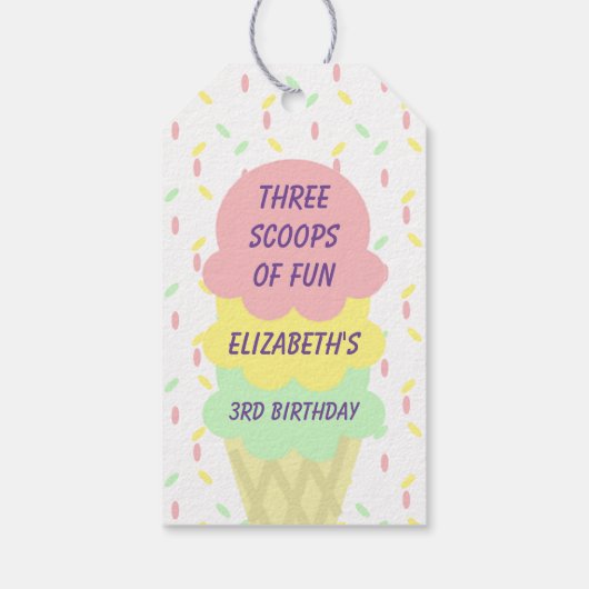アイスクリーム3回目の誕生日 ギフトタグ (裏面)
