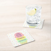 アイスクリーム3回目の誕生日 スクエアペーパーコースター (インサイチュ)