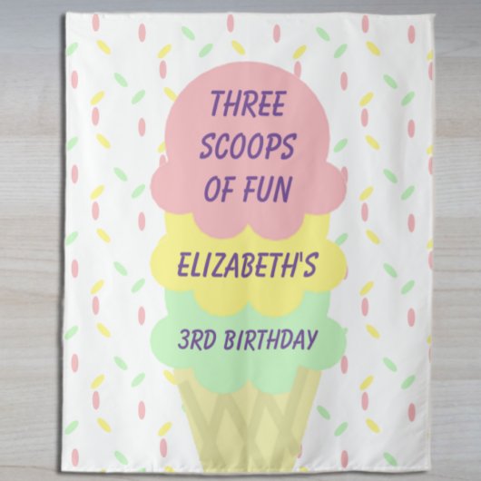 アイスクリーム3回目の誕生日 タペストリー