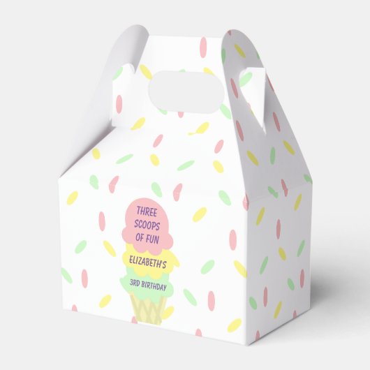 アイスクリーム3回目の誕生日 フェイバーボックス (正面サイド)