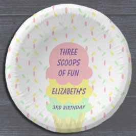 アイスクリーム3回目の誕生日 ペーパーボウル