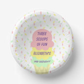 アイスクリーム3回目の誕生日 ペーパーボウル (正面)