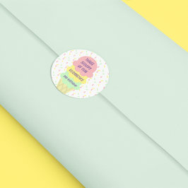 アイスクリーム3回目の誕生日 ラウンドシール