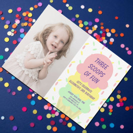 アイスクリーム3回目の誕生日 招待状