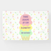 アイスクリーム3回目の誕生日 横断幕 (横)