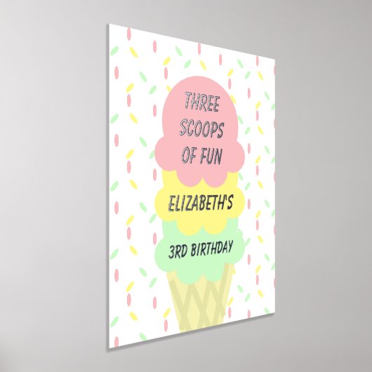 アイスクリーム3回目の誕生日 箔ポスター (レイダウン)