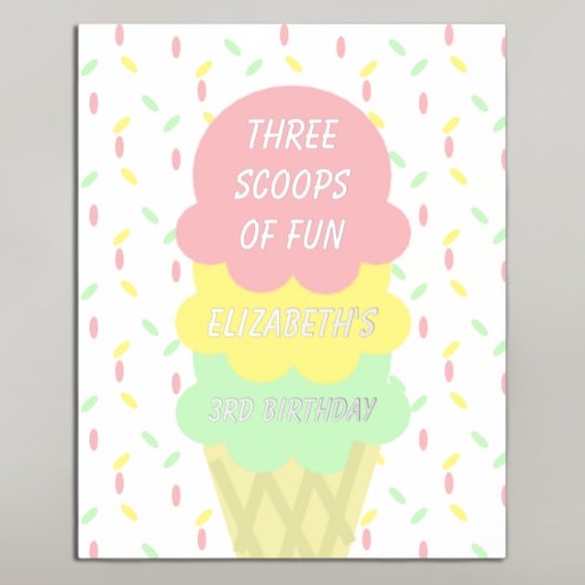 アイスクリーム3回目の誕生日 箔ポスター