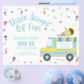 アイスクリーム3rd第三誕生日兄弟姉妹三つ連符 チラシ (シングル)