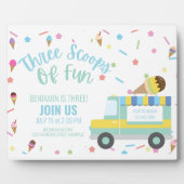 アイスクリーム3rd第三誕生日兄弟姉妹三つ連符 フォトプラーク (正面)