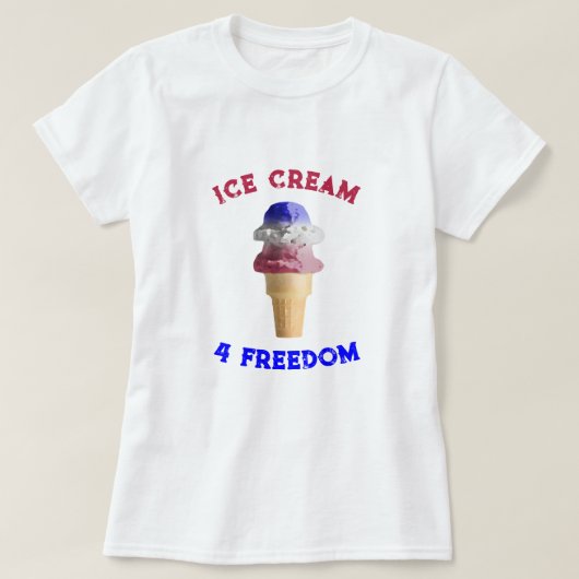 アイスクリーム4自由 Tシャツ (デザイン正面)