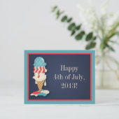 アイスクリーム4th of 7月パーティーはがき ポストカード (スタンド正面)