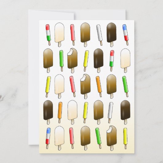 アイスクリーム&おもしろい誕生日招待状 招待状 (裏面)