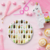 アイスクリーム&おもしろい誕生日 ペーパープレート (パーティー)