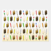 アイスクリーム&おもしろい誕生日 ラッピングペーパーシート (正面)