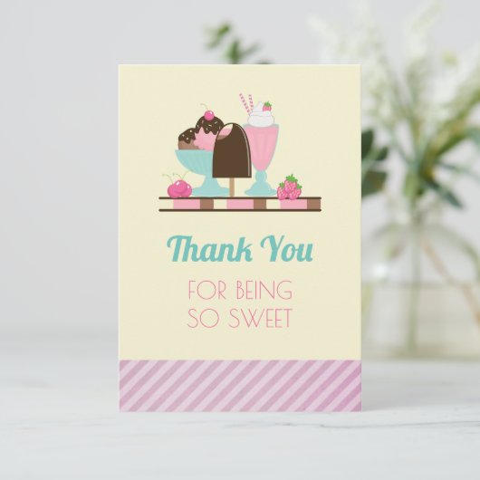 アイスクリーム – お菓子をいただきありがとうございます サンキューカード (スタンド正面)
