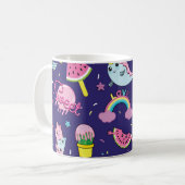 アイスクリーム:かわいいシームレス コーヒーマグカップ (正面左)