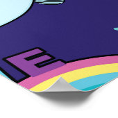 アイスクリーム：かわいいシームレス ポスター (角)