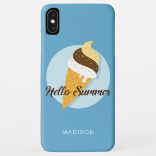 アイスクリーム こんにちは オーダーメイド 名前 & カラー スマホケース iPhone XS MAXケース