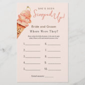 アイスクリーム「どこにいた」ブライダルシャワーゲーム (正面)