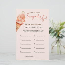 アイスクリーム「どこにいた」ブライダルシャワーゲーム